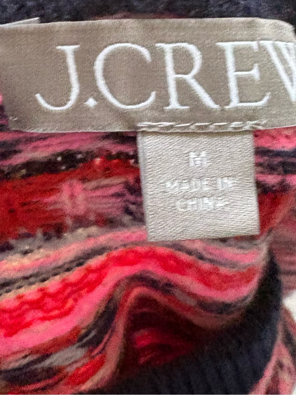 J. Crew Pink & Navy Fair Isle Crewneck Sweater - Picture 3 of 3
